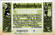 Patronatsschein aus dem frühen 20. Jahrhundert